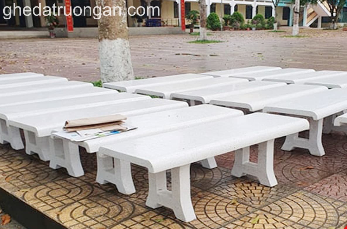  Ghế Đá Không Tựa Trắng