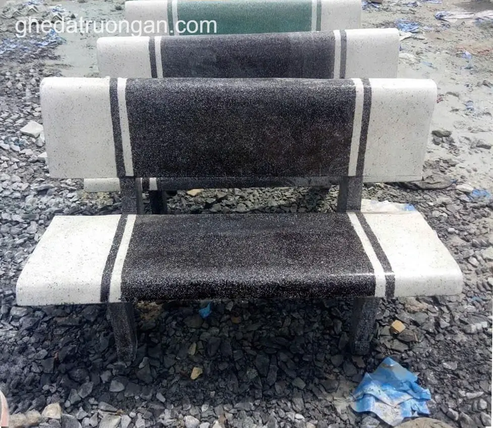  Ghế Đá Hai Màu Trắng Đen