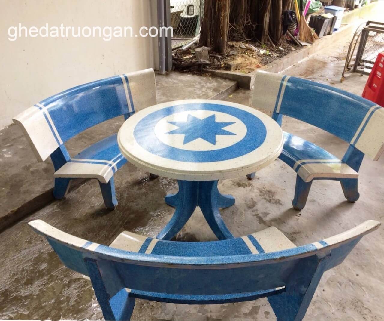  Bộ Tròn Trắng Xanh Dương Ngôi Sao