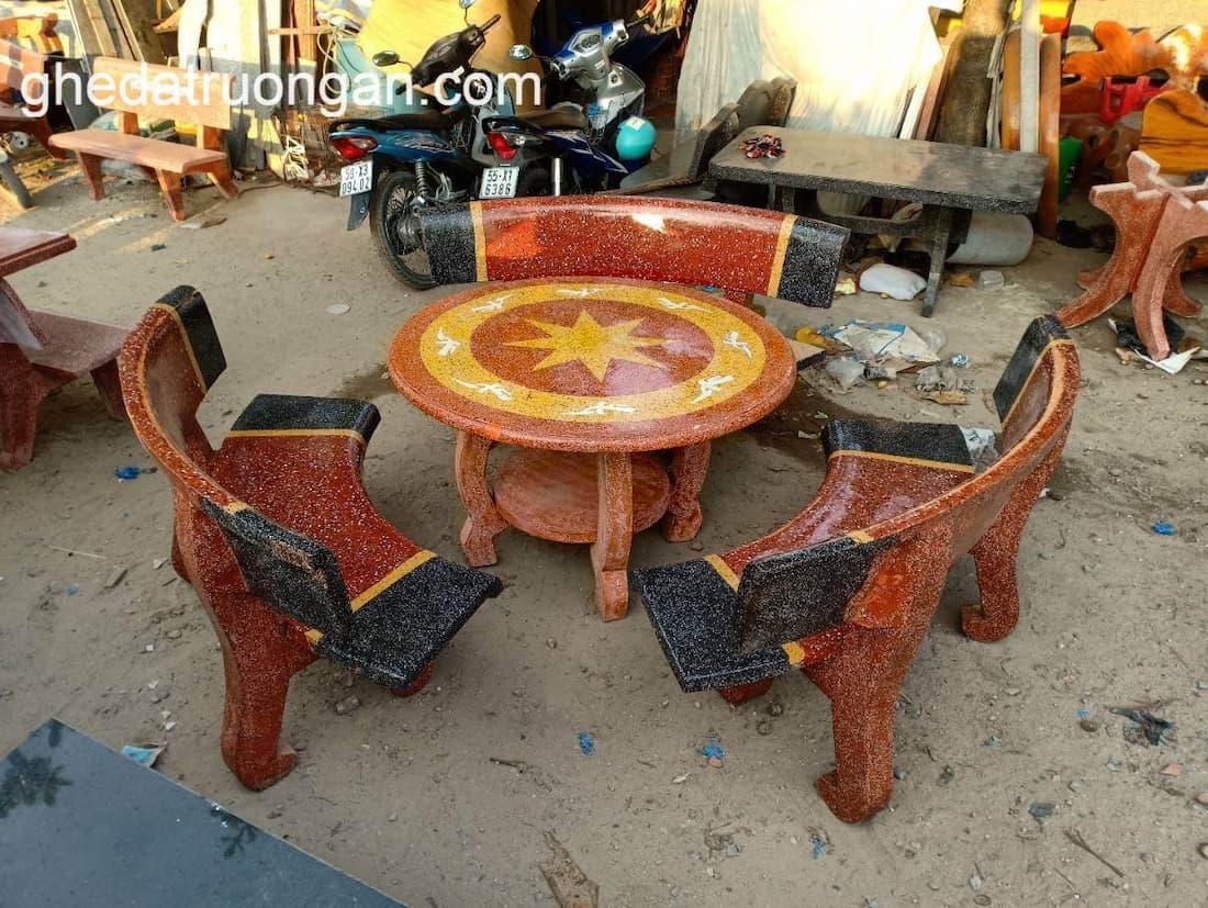  Bộ Ghế Đá Tròn Cao Cấp