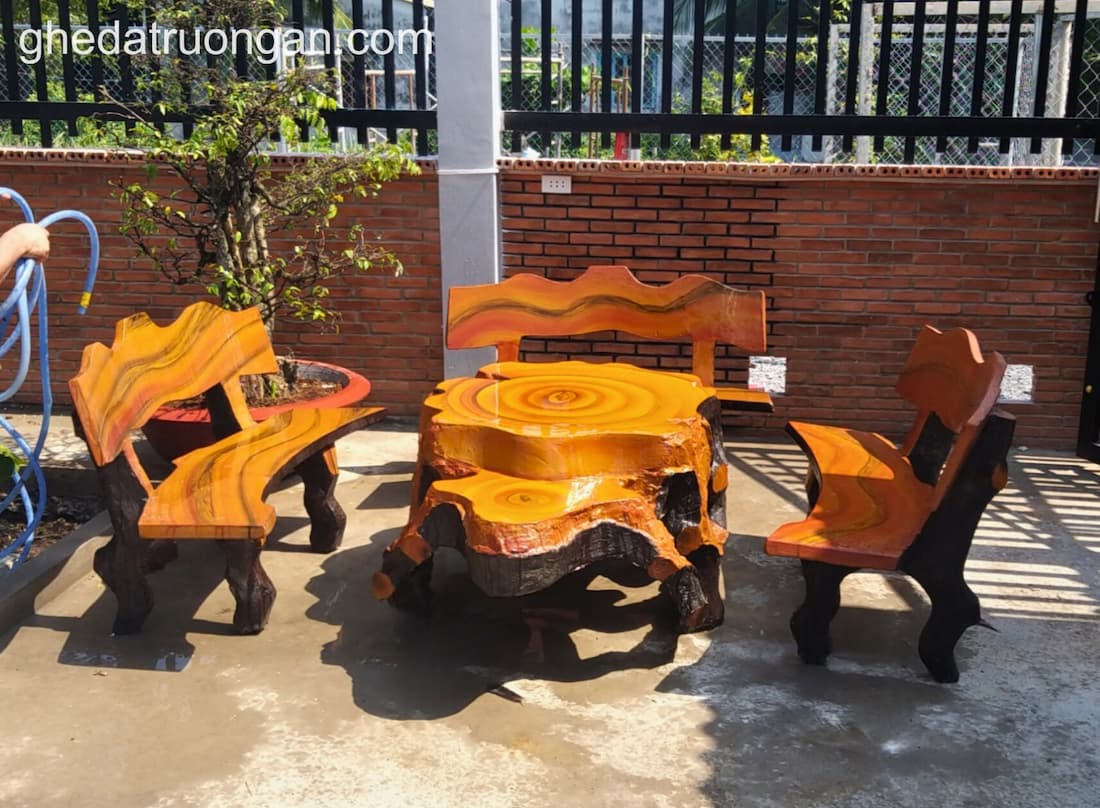  Bộ bàn ghế đá giả gỗ C19