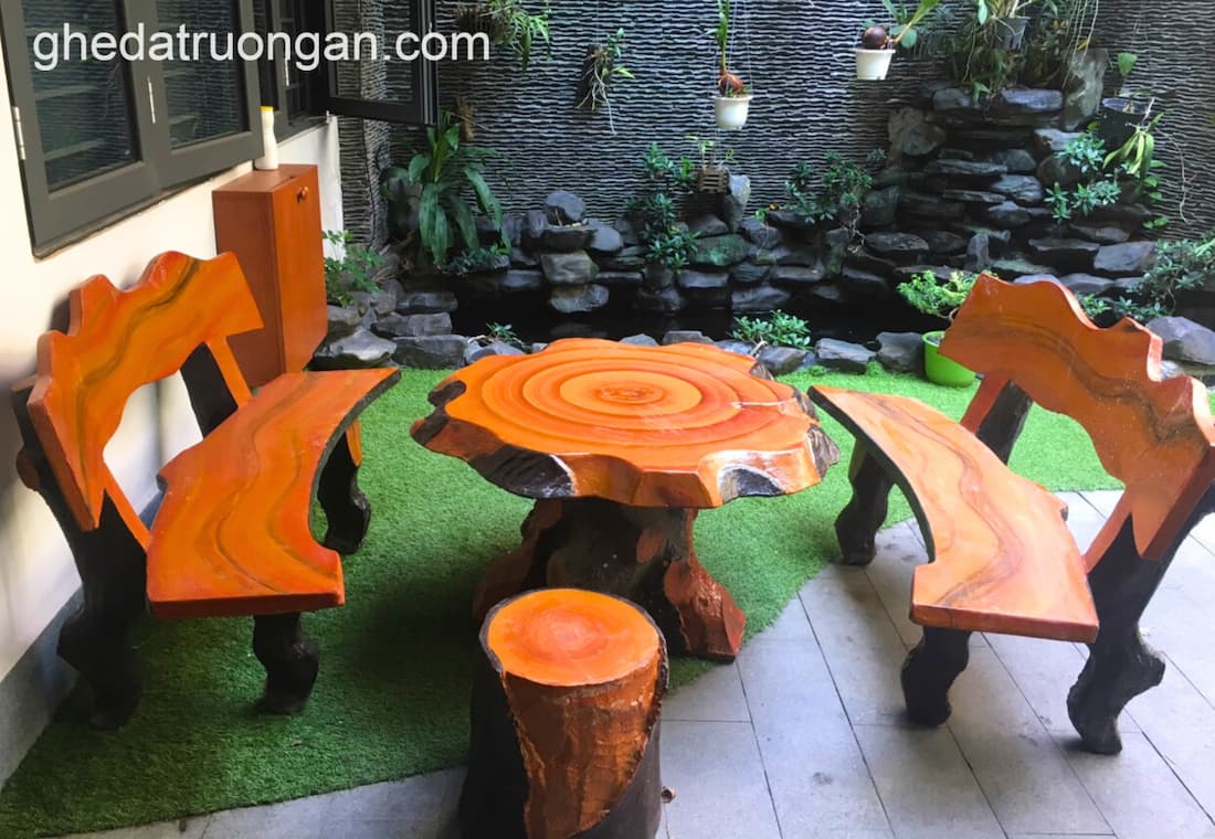  Bộ bàn ghế đá giả gỗ C14