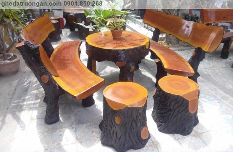  Bộ bàn ghế đá giả gỗ C4