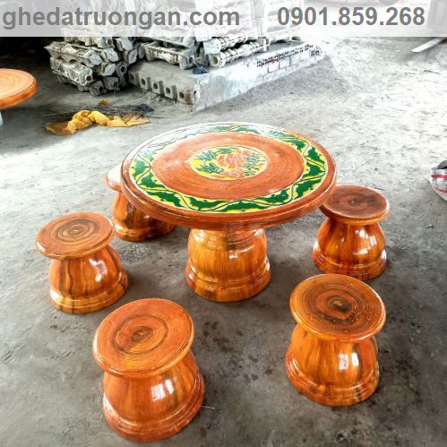  Bộ bàn ghế đá giả gỗ C5