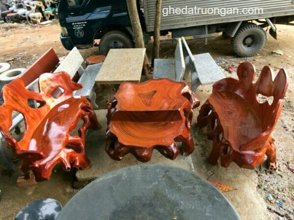  Bộ bàn ghế đá giả gỗ C10