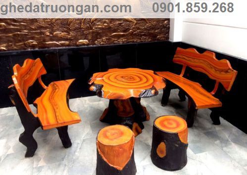  Bộ bàn ghế đá giả gỗ M6