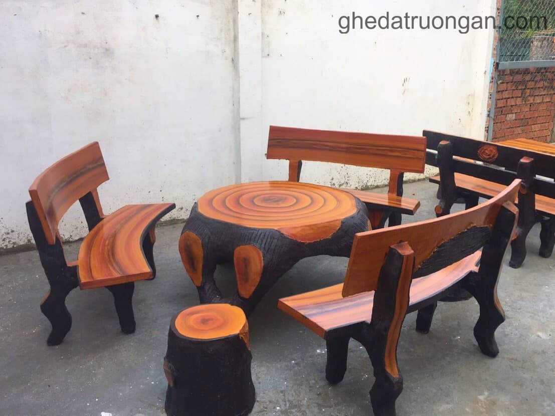  Bàn Ghế Đá Giả Gỗ Đẹp Tphcm