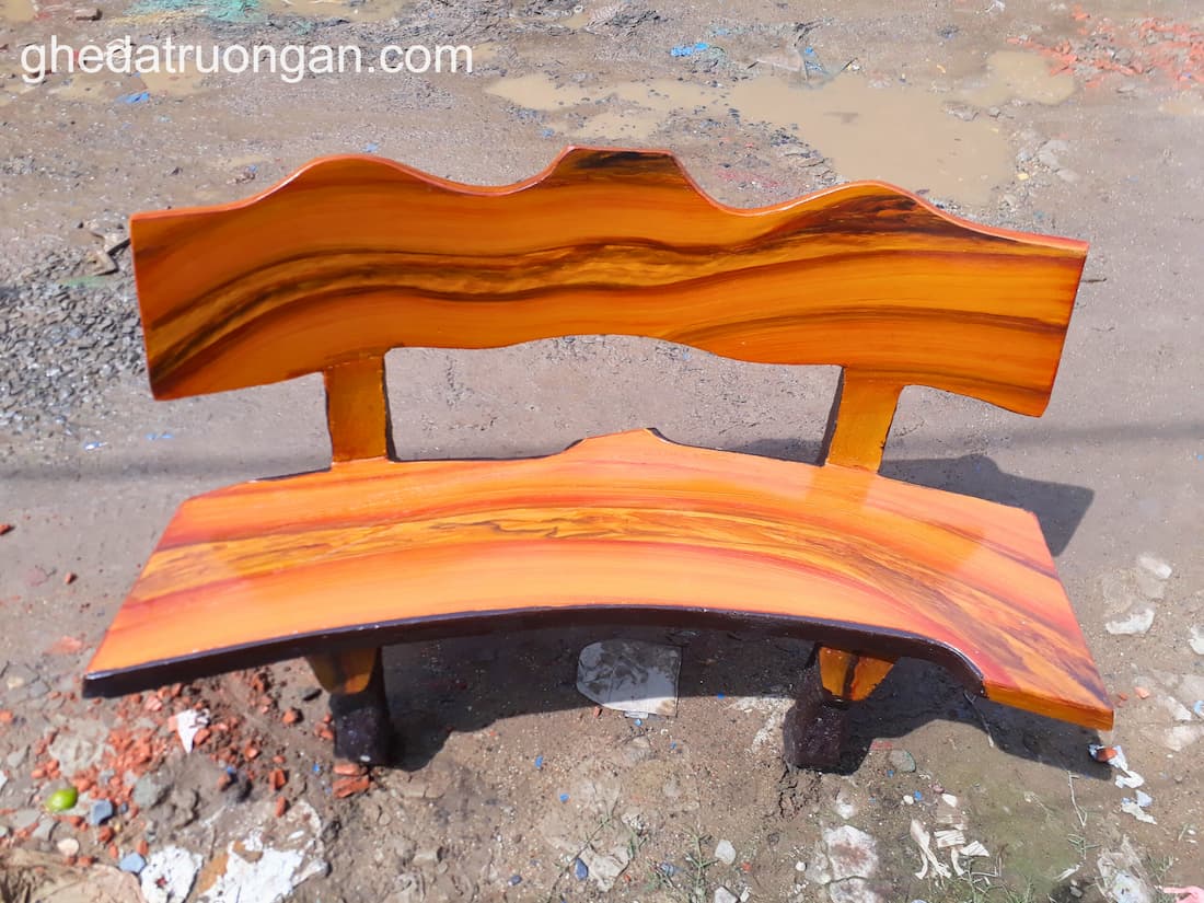  Ghế đá giả gỗ cong