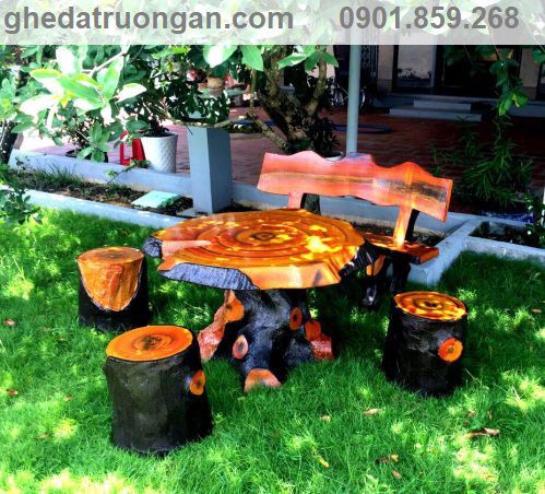  Bộ bàn ghế đá giả gỗ C15