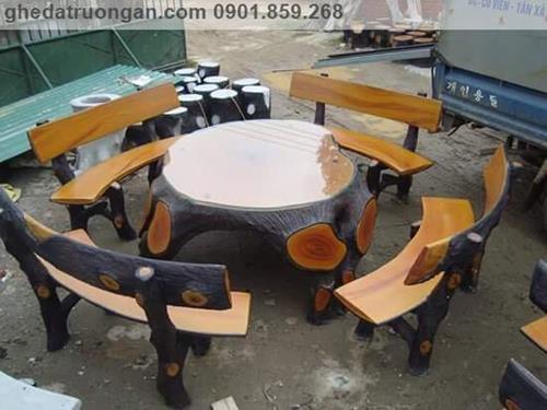  Bộ bàn ghế đá giả gỗ C21