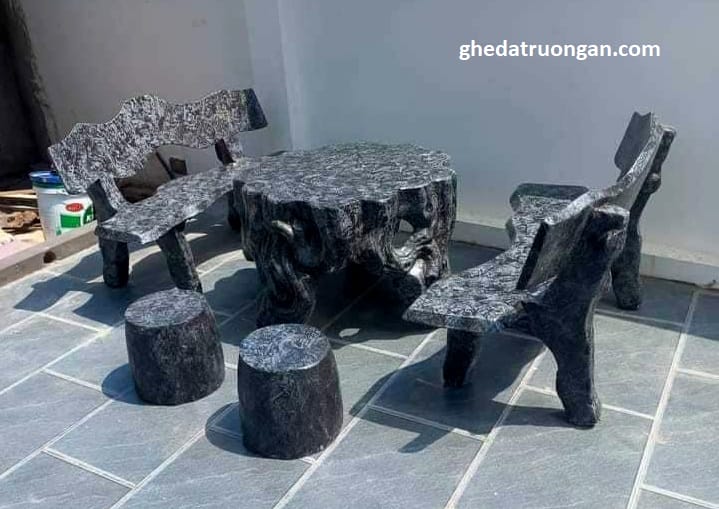 Bàn Ghế Sơn Giả Đá Xanh Ngọc Bích